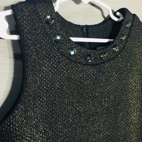 Elisa B girls navy blue/gold formal dress - Picture 3 of 5